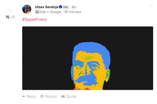 A post by Utsav Sanduja, Gab’s Chief Operating Officer. (Image: Gab.ai)